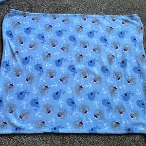 NWOT NEVER USED baby blanket 38 1/2 x 31 inches. Super soft fleece